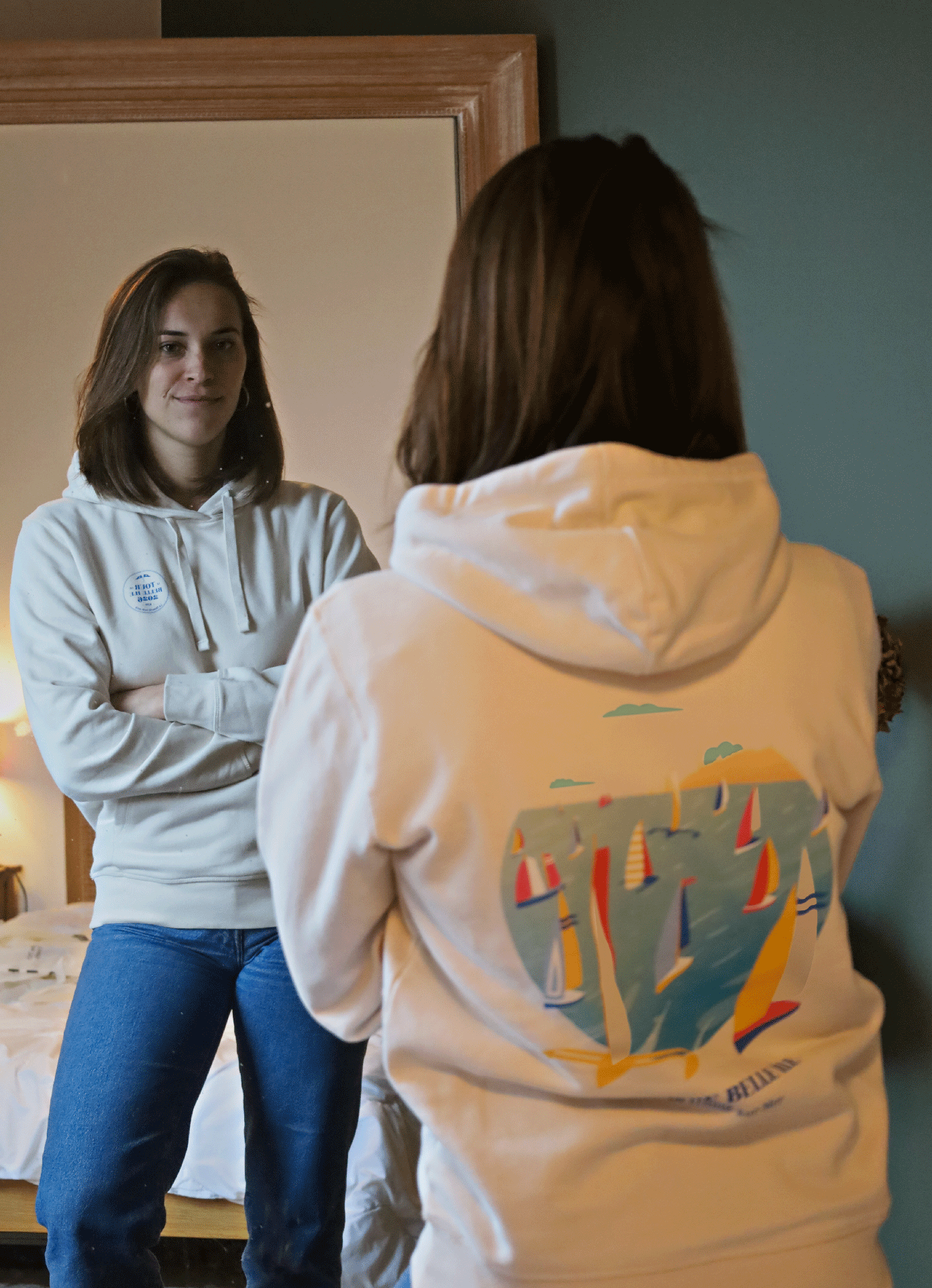 Hoodie Bateaux Vintage White 2026